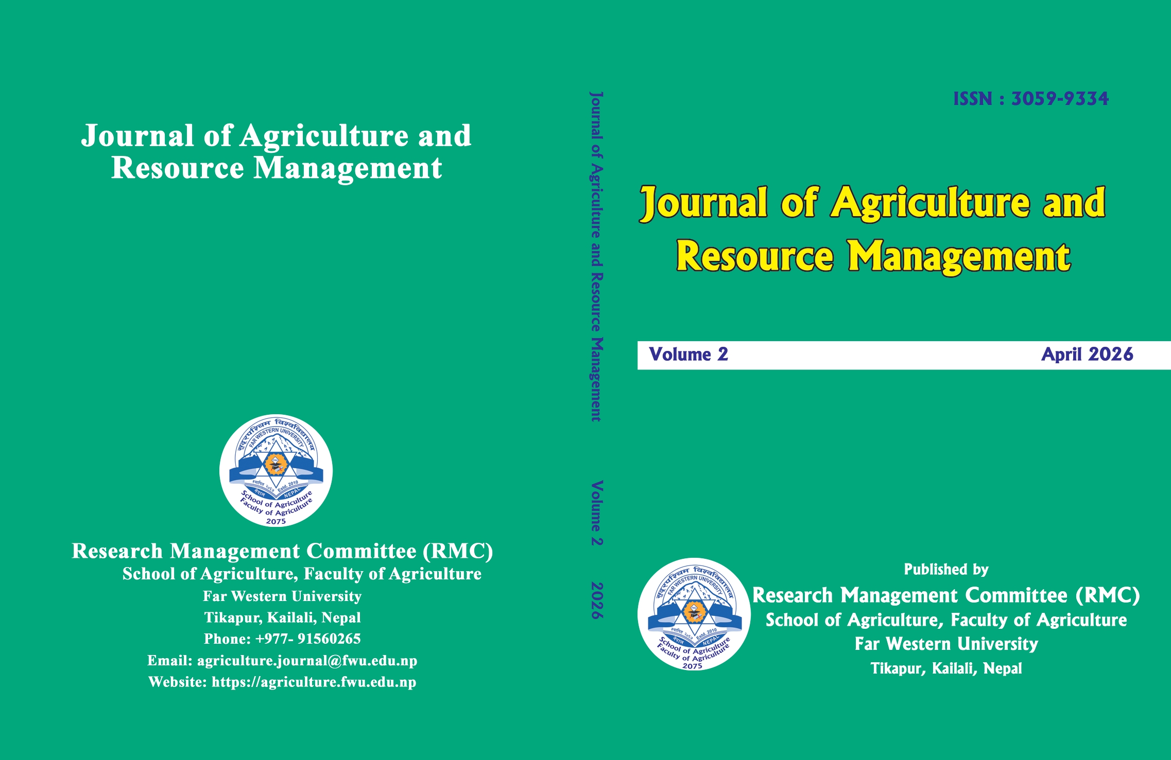 					View Vol. 2 No. 1 (2026): Journal of Agriculture and Resource Management
				